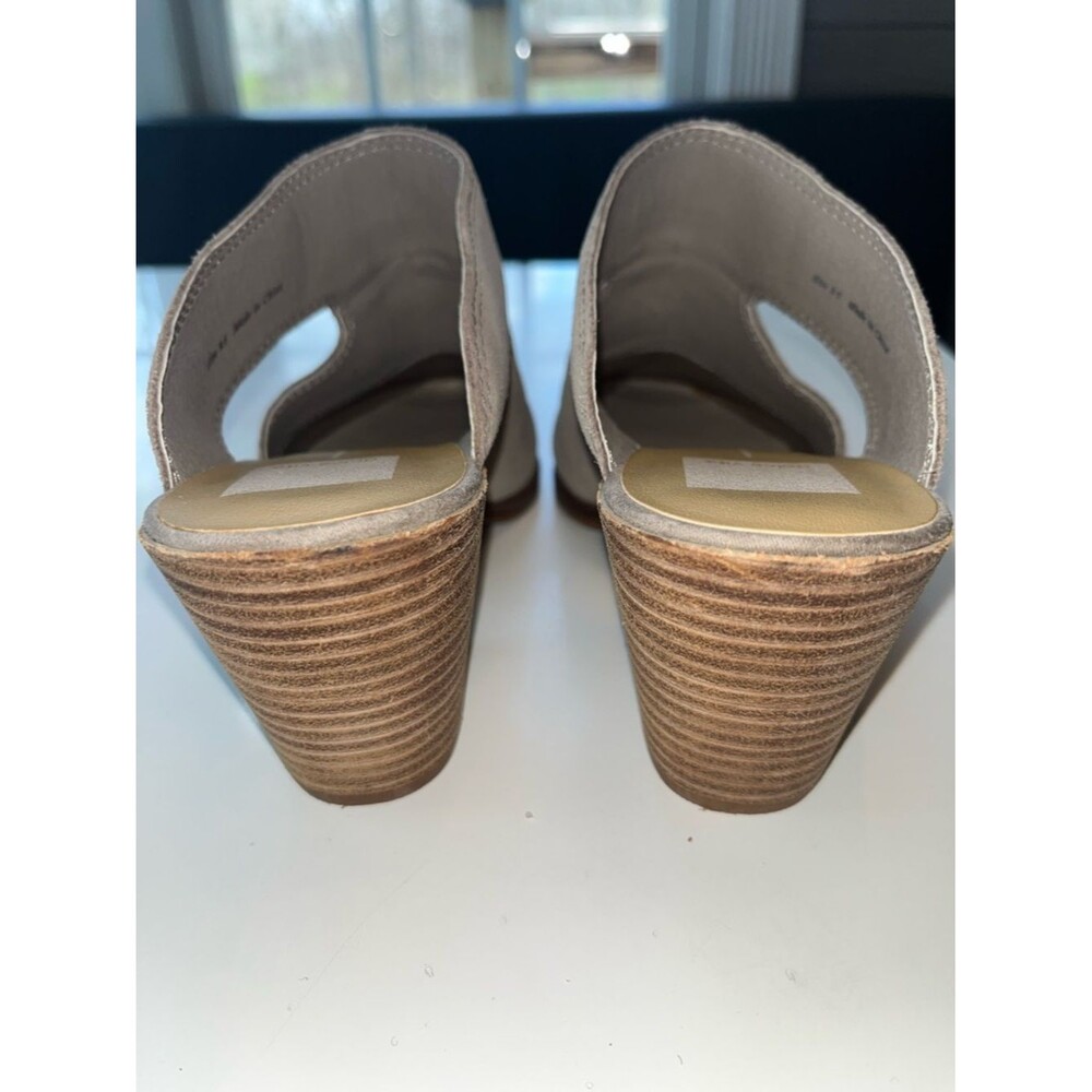 Dolce Vita Sz 9.5 Women’s Taupe Suede Slip-On Mule Heels #boho #indie #gyspy - Picture 4 of 8
